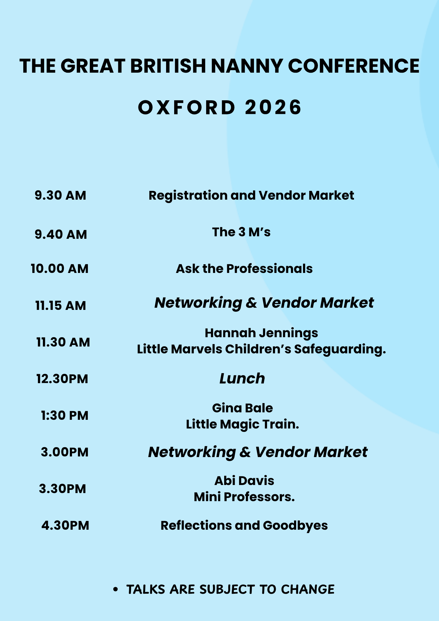 oxford schedule 2026